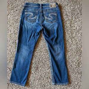 Silver Natsuki Capri Crop Jeans Women’s Size W29 Contrast Stitching EUC